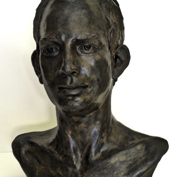 Sculpture titled "Benoit" by Véronique Lopez-Boiteux, Original Artwork, Terra cotta