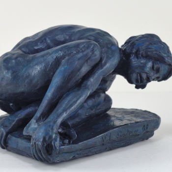 Skulptur mit dem Titel "Sous-tension" von Véronique Lopez-Boiteux, Original-Kunstwerk, Terra cotta
