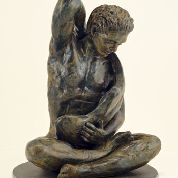 Скульптура под названием "La corde sensible" - Véronique Lopez-Boiteux, Подлинное произведение искусства, Терракота