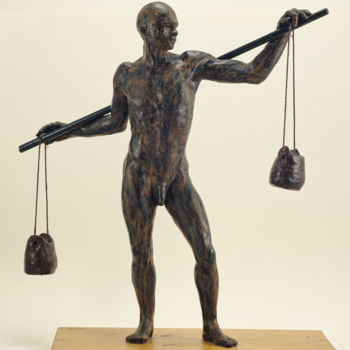 雕塑 标题为“Le porteur d'eau” 由Véronique Lopez-Boiteux, 原创艺术品, 兵马俑