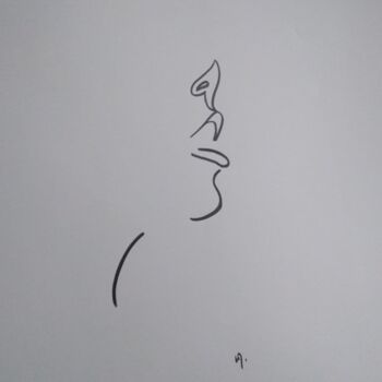 Drawing titled "Chant" by Véronique Marchese, Original Artwork, Marker