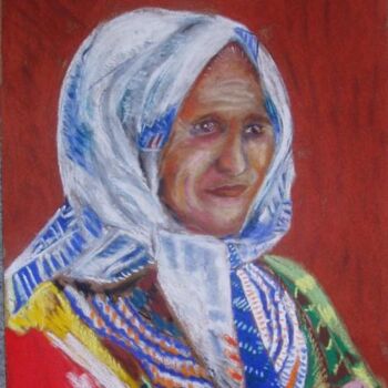 Painting titled "Marocaine" by Véronique Martin, Original Artwork