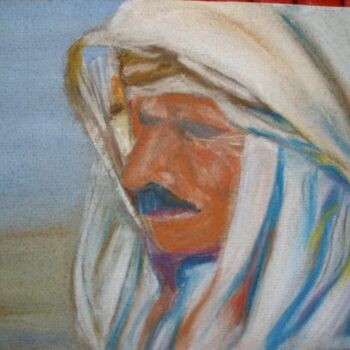 Peinture intitulée "Homme du désert" par Véronique Martin, Œuvre d'art originale