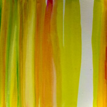 Peinture intitulée "Lignes couleurs 3" par Véronique Missud (Musique), Œuvre d'art originale, Encre Monté sur Châssis en bois