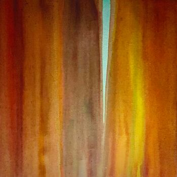 Peinture intitulée "LIGNES COULEURS 5" par Véronique Missud (Musique), Œuvre d'art originale, Encre Monté sur Châssis en bois