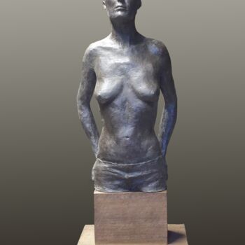 Скульптура под названием "Nath" - Pico Sculpteur, Подлинное произведение искусства, Терракота