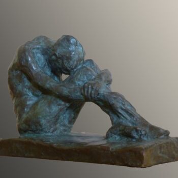 Sculpture titled "Rozsa" by Pico Sculpteur, Original Artwork, Bronze