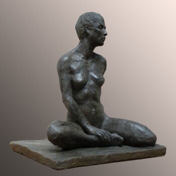 Sculpture intitulée "Solitude" par Pico Sculpteur, Œuvre d'art originale, Terre cuite