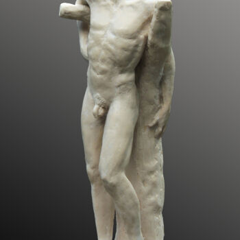 Sculptuur getiteld "Saint-Sébastien II" door Pico Sculpteur, Origineel Kunstwerk, Hars