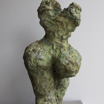 Sculpture intitulée "Femme trèfle en mar…" par Véronique Soitel, Œuvre d'art originale