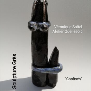 Skulptur mit dem Titel "confinés" von Véronique Soitel, Original-Kunstwerk, Ton