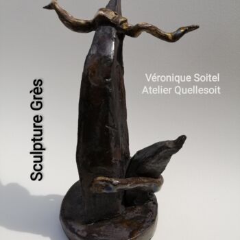 Скульптура под названием "supplication" - Véronique Soitel, Подлинное произведение искусства, Терракота