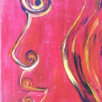 Painting titled "ARABESQUE" by Véronique Trovalet, Original Artwork, Acrylic