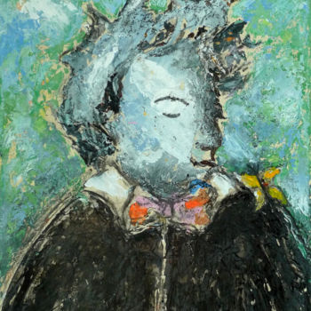 Картина под названием "L'homme papillon" - Véronique Wibaux, Подлинное произведение искусства, Акрил Установлен на Деревянна…