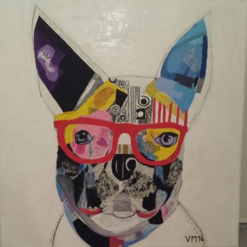 Malarstwo zatytułowany „Le chien de Titou” autorstwa Vero Mart, Oryginalna praca, Akryl