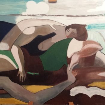 제목이 "Couple à la plage"인 미술작품 Vero Mart로, 원작