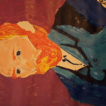 Painting titled "Portrait de Van Gogh" by Véronique Bustsky, Original Artwork, Acrylic