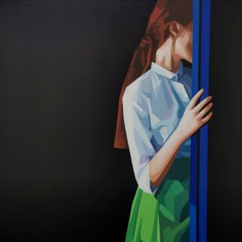 Malerei mit dem Titel "Entre deux" von Véronique Colin, Original-Kunstwerk, Acryl