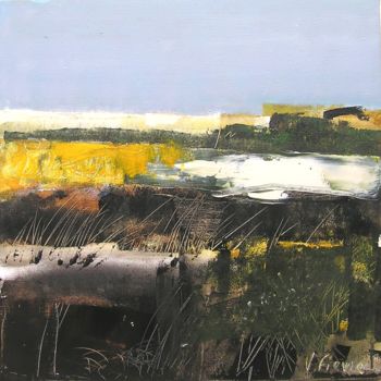 Painting titled "Sur la falaise Acry…" by Véronique Fièvre, Original Artwork, Acrylic