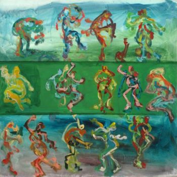 Malerei mit dem Titel "Danse de vie" von Véronique Kaplan, Original-Kunstwerk