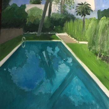 Peinture intitulée "PISCINE DE REVE" par Veronique Million-Kottis, Œuvre d'art originale, Huile