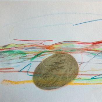 Dessin intitulée "Paysage abstrait fo…" par Véronique Verdier, Œuvre d'art originale, Crayon