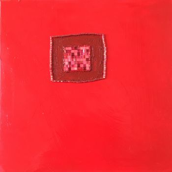 Peinture intitulée "Monochrome Rouge" par Véronique Saucier, Œuvre d'art originale, Acrylique