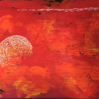 Peinture intitulée "Éclipse 1" par Véronique Saucier, Œuvre d'art originale, Acrylique