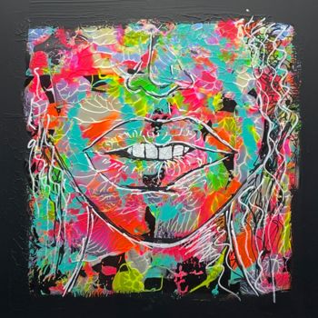 Pittura intitolato "Colored face" da Alexis Mathelin, Opera d'arte originale, Acrilico
