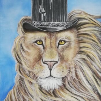 Dessin intitulée "roi sans couronne" par Valérie Mortier, Œuvre d'art originale, Pastel