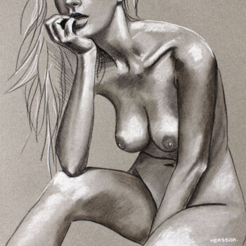 Femme nue pensive