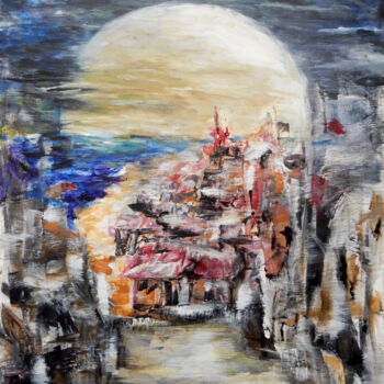 Pintura titulada "Moonsick Vue 01" por Filip Callewaert, Obra de arte original, Acrílico Montado en Bastidor de camilla de m…