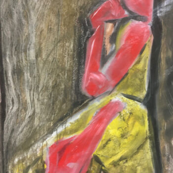 Pittura intitolato "Dancing in red" da Filip Callewaert, Opera d'arte originale, Olio