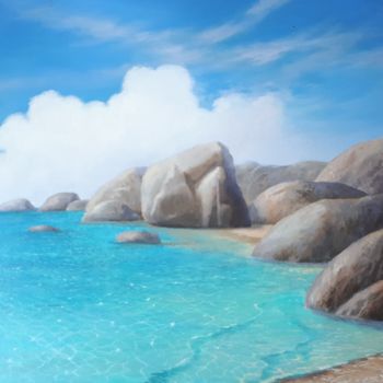 Pintura titulada "Каменное море" por Tanti, Obra de arte original, Oleo