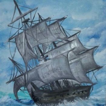 Pittura intitolato "Ship S" da Sav Yorg, Opera d'arte originale, Altro