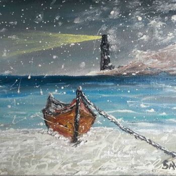 Pintura titulada "Winter Sea" por Sav Yorg, Obra de arte original, Oleo