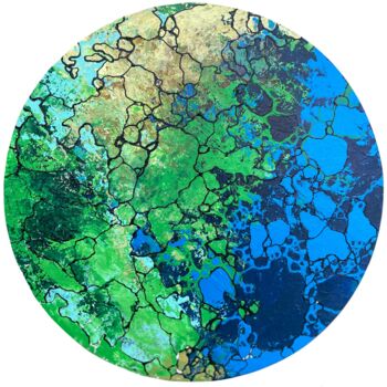 제목이 "Our planet-01"인 미술작품 Vesta Shi로, 원작, 아크릴 나무 들것 프레임에 장착됨