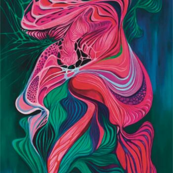 "petal metamorphosis" başlıklı Tablo Vesta Shi tarafından, Orijinal sanat, Akrilik Ahşap Sedye çerçevesi üzerine monte edilm…