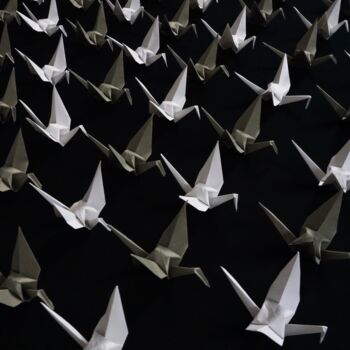 Fotografia intitolato "Origami Extinction…" da Vethan Sautour, Opera d'arte originale, Fotografia digitale Montato su Pannel…