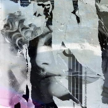 Arte digital titulada "Mysterious of woman" por Tomasz Rolko, Obra de arte original, Collages