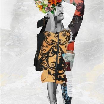 Digital Arts titled "Spring lady" by Tomasz Rolko, Original Artwork, Collages