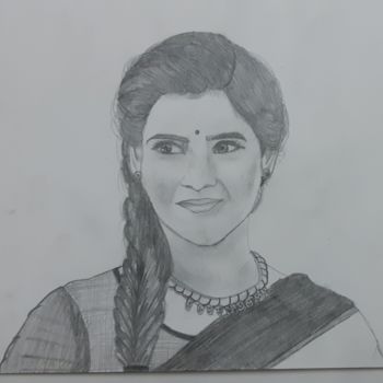 Drawing titled "Human Portraits" by Subhalakshmi Sureshkumar, Original Artwork, Pencil