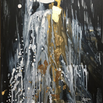 Malerei mit dem Titel "Dawn over the water…" von Natalia Veyner, Original-Kunstwerk, Acryl