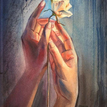 Painting titled "Fragility of the wo…" by Natalia Veyner, Original Artwork, Watercolor