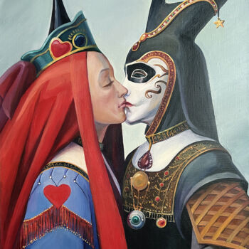 Pintura intitulada "The lovers. Venetia…" por Natalia Veyner, Obras de arte originais, Óleo