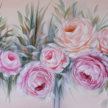 Peinture intitulée "Full Bloom" par Eva Pearl, Œuvre d'art originale, Acrylique Monté sur Châssis en bois