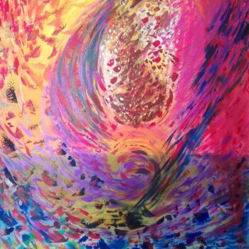 Картина под названием "Emergence" - Vg, Подлинное произведение искусства, Акрил Установлен на Деревянная рама для носилок