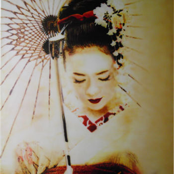 Schilderij getiteld "Memory of geisha" door Vg-Art, Origineel Kunstwerk, Acryl