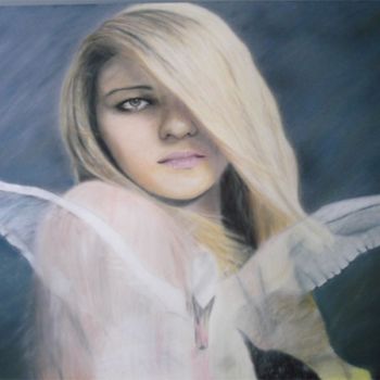 Painting titled "Blond Swan" by Vg-Art, Original Artwork, Other