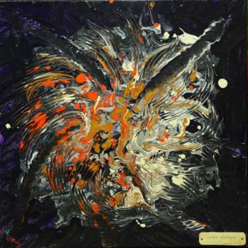 Painting titled "Fusion atomique" by Vgas, Original Artwork, Acrylic